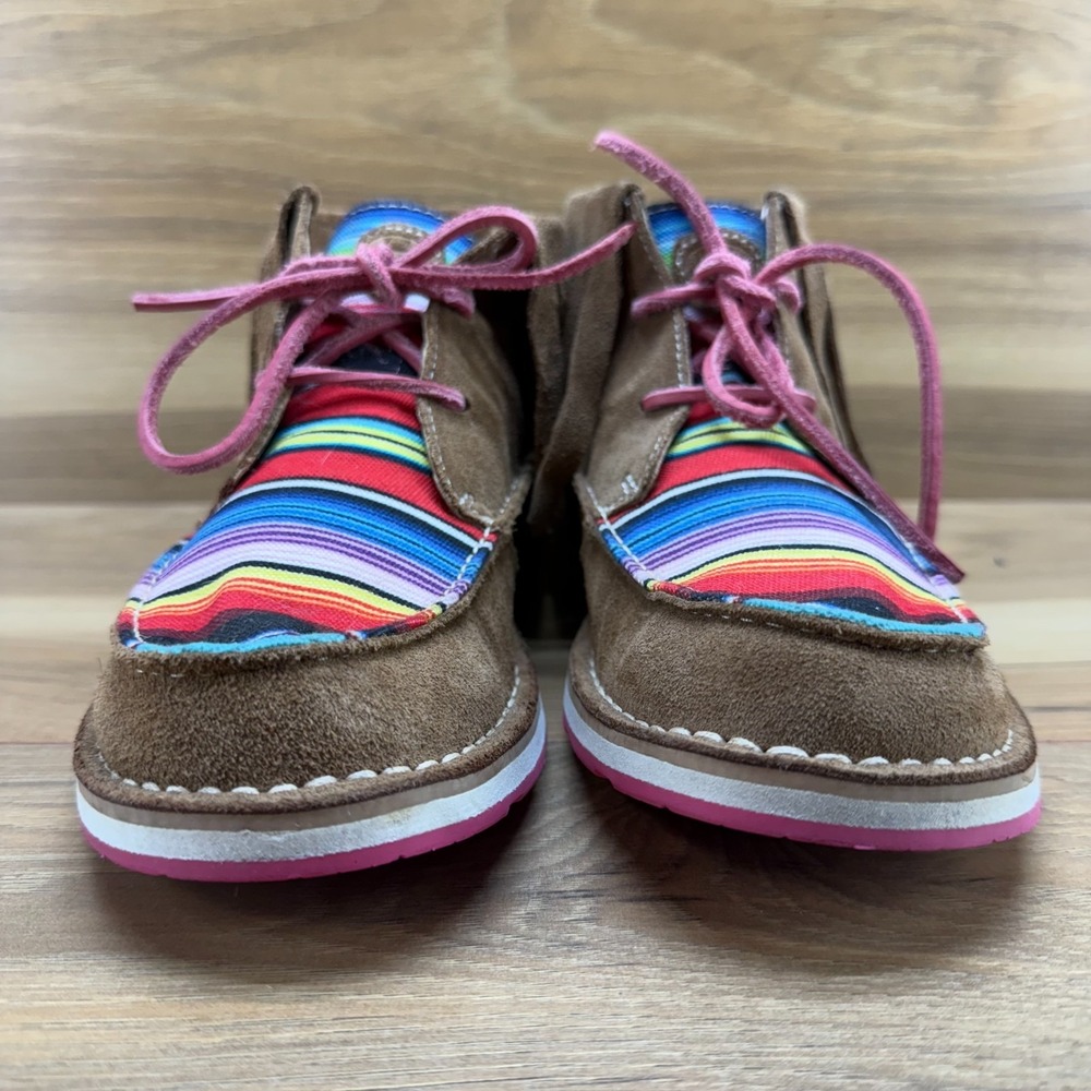 ARIAT Cruiser Serape Suede Fringe 6.5 Chukka Ankle Boot - Picture 3 of 11